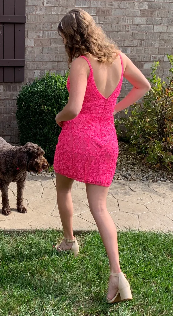 Primavera Couture Homecoming Dress Pink - Image 8