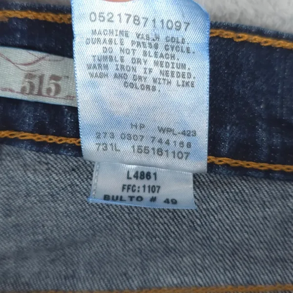 Vintage‎ Levis 515 Bootcut Jeans Women 8L (33x35) Dark Wash Blue Stretch Y2K - Image 7