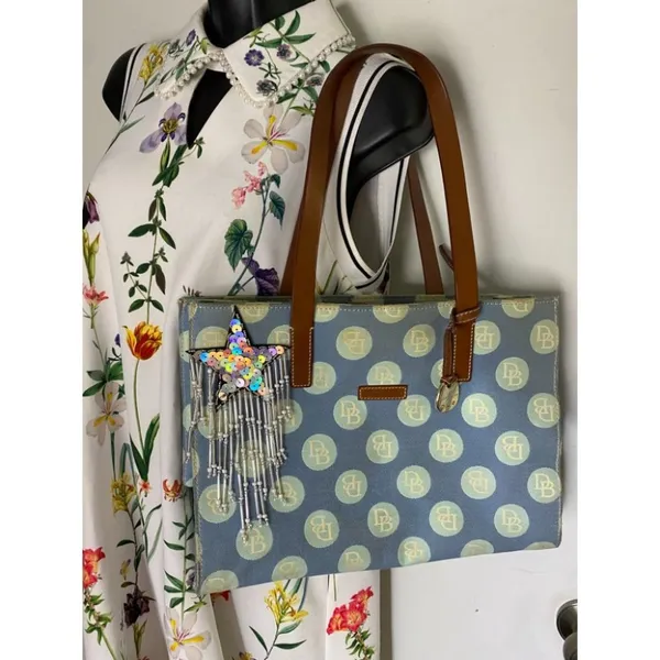 DOONEY & BOURKE Blue Brown Shoulder Bag Customized - Image 10
