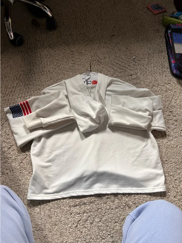USA cropped Long Sleeve Hoodie - Image 2
