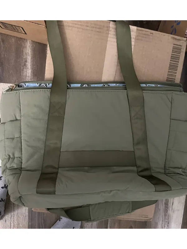 Anywhere Quilted Olive Tote Bag - Women's Day Bag - Image 5