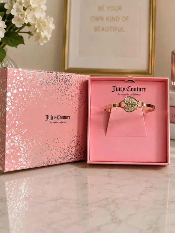 Juicy Couture Heart Bangle Bracelet Gift Box NWT - Image 2