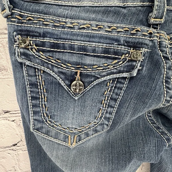 Miss Me Boot Jeans Women’s Size 28 JW5078B5 Embellished Rhinestones Low Rise - Image 9