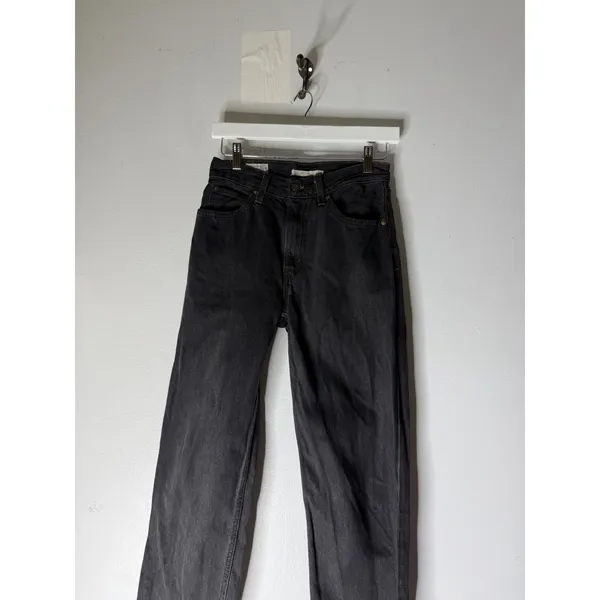 Levis Dad Jean Womens 24 Washed Black High Rise Straight Leg Denim Pants - Image 3