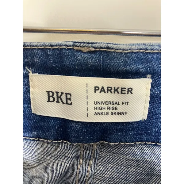 BKE denim Parker jeans high rise ankle skinny distressed destroyed women size 29 - Image 4
