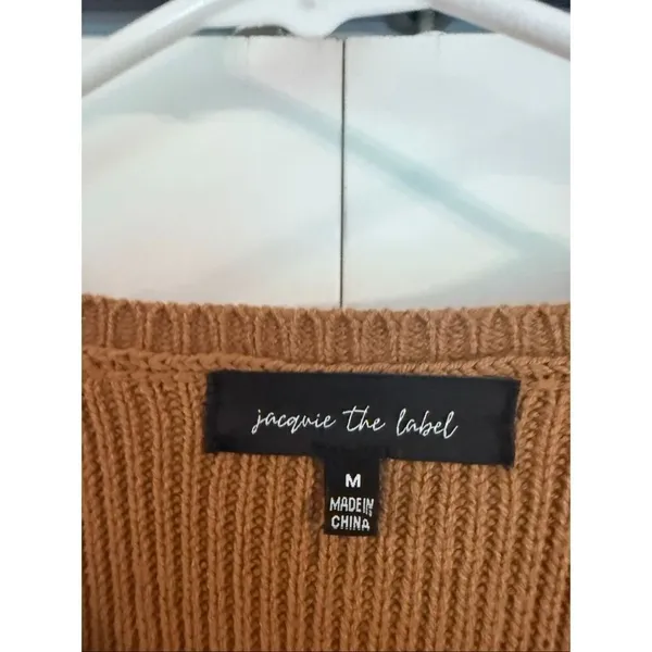 Jacquie the label sweater dress tan and white size M - Image 2