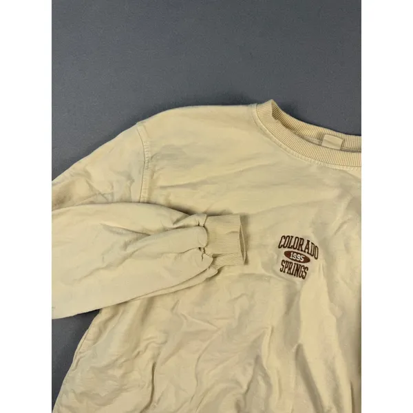 Urban Outfitters Colorado Springs 1995 Graphic Sweatshirt Cream Beige Medium - Image 2