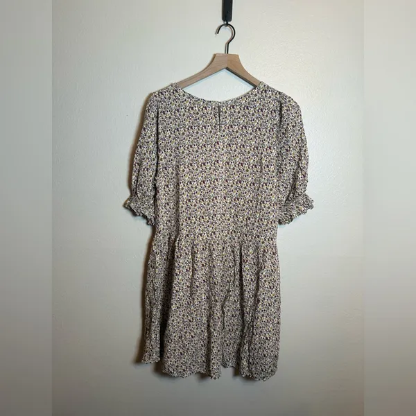 Natural Life Blaire puff sleeve‎ mini dress Cream Ditsy Floral - Image 6
