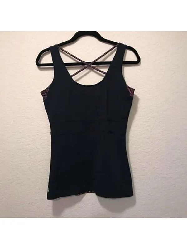 Athleta‎ Printed Tank Top with Crisscross Back - Image 4