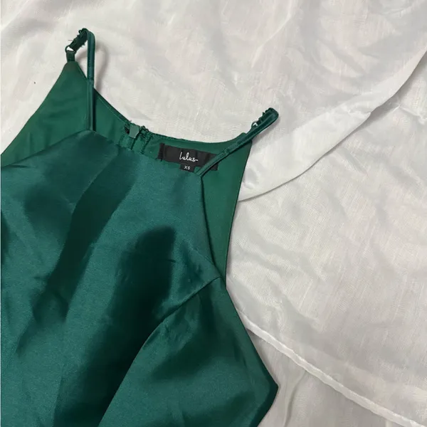 Lulus Broadway Show Emerald Green High-Low Gown - Image 3