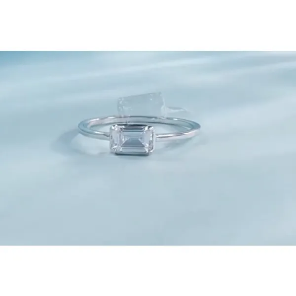 NEW Emerald‎ Cut 5A CZ Ring | Rhodium 925 Sterling Silver, 6 - Image 13