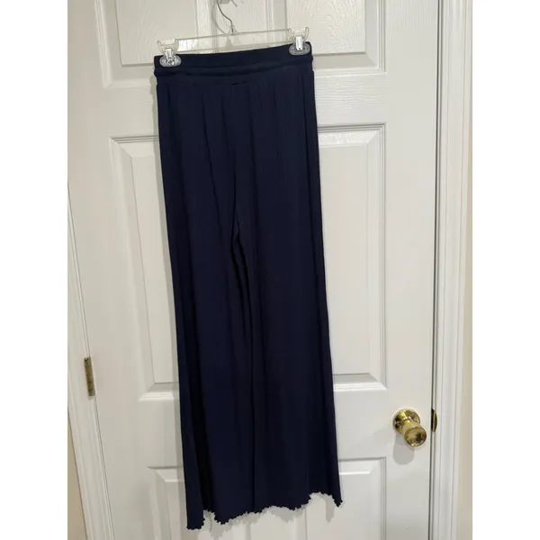 Anthropologie Navy‎ Ribbed Longline Cardigan and Lounge Pants Set - Image 8