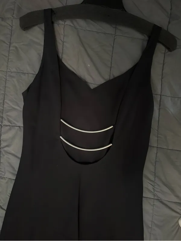 Vintage black maxi dress with silver details #goth #party #eveningwear - Image 3