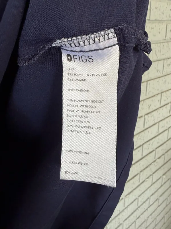 Figs Casma Three-Pocket Scrub Top Navy Blue Size XL - Image 7
