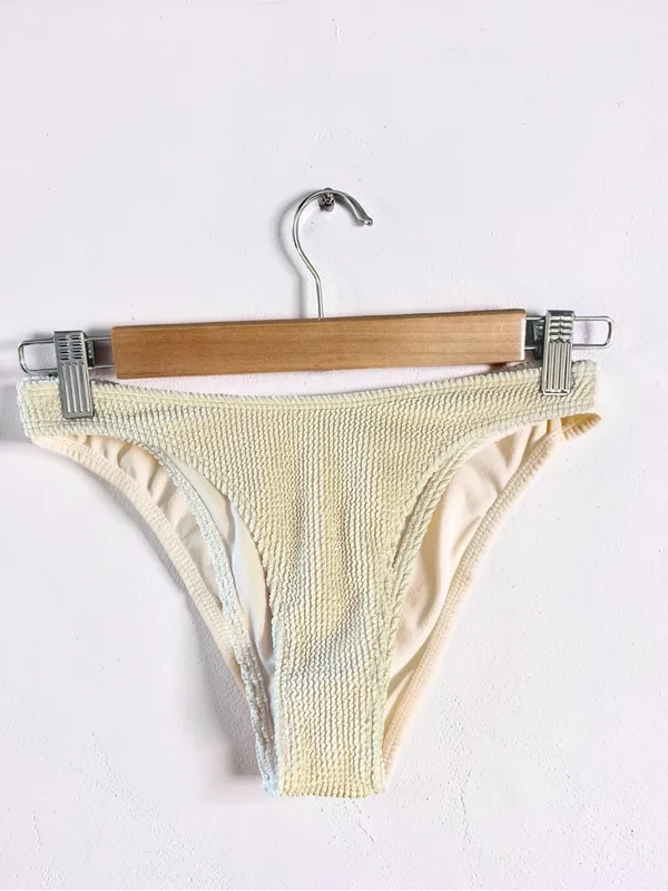 Hollister Cream Ribbed Bikini Set - Size XS - Image 3
