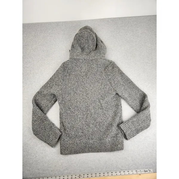 Soft! Abercrombie‎ & Fitch Knitted Wool Blend SWEATER Cable Hoodie Moose XXL - Image 12