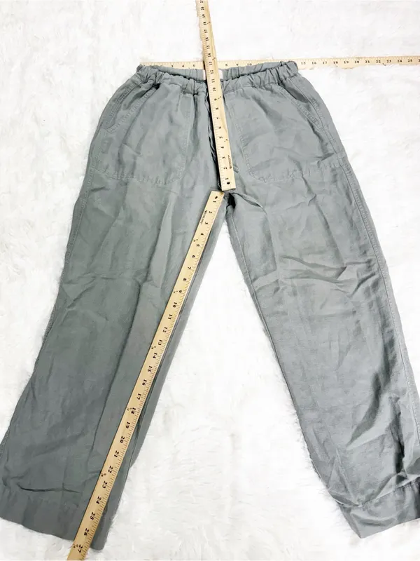 Marine Layer Soft Green Linen Tencel Drawstring Pants Size Medium - Image 3