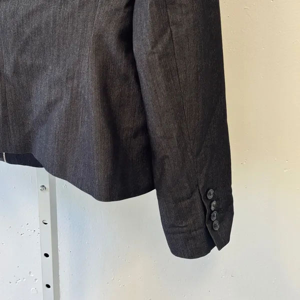 Calvin Klein Stretch Blazer Jacket Charcoal Gray 2 Button Professional Size 14 - Image 6