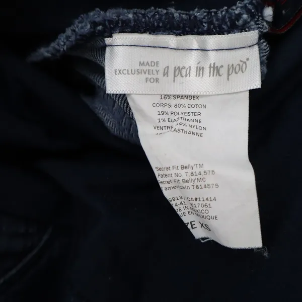 A Pea in the Pod SOLD Design Lab Dark Wash Skinny Maternity Jeans XS Full Panel - Image 3