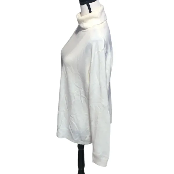 Basic Editions Cream Turtleneck Sweater Super Soft Winter - Image 5