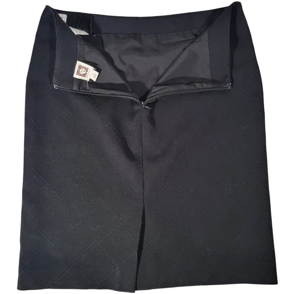 Anne Klein Black Quilted Stitch Pencil Skirt Womens‎ Size 2 Knee Length Career - Image 3