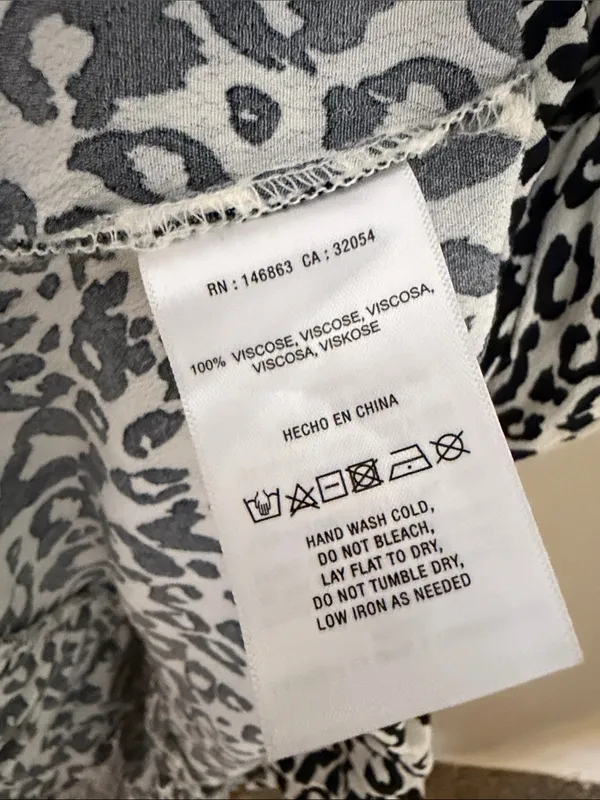 MARE MARE X ANTHROPOLOGIE Black White Leopard‎ Print Lynda Maxi Dress Size Small - Image 7