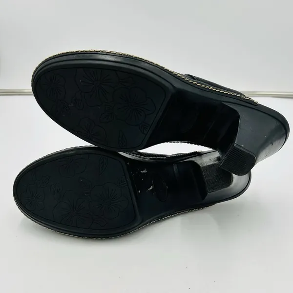 SOFFT Clog Mule 3" Heels Womens 9M Black Pebble Leather Slip On - Image 10