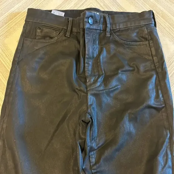 Joe’s Jeans Black Coated The Charlie High Rise Skinny Ankle Scrunched Jeans - 26 - Image 4
