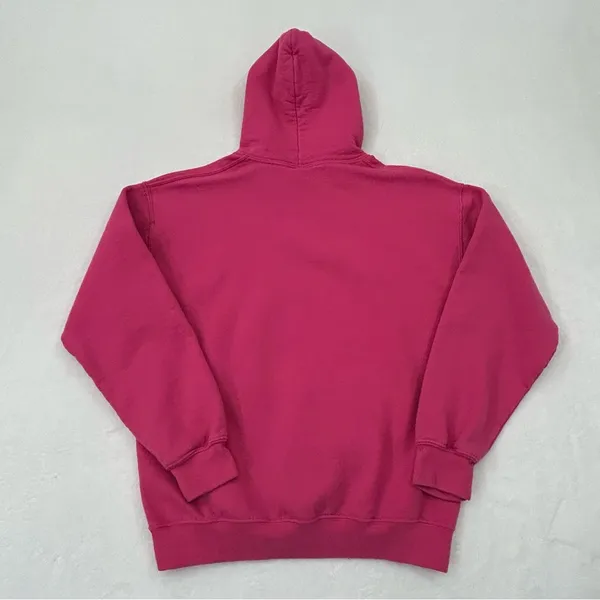 Slimer Teal Blue Spell Out Graphic Pink Pullover Hoodie Sweatshirt unisex size S - Image 7