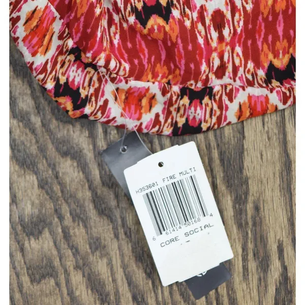 NWT Teeze Me Juniors Printed Handkerchief-Hem Shift Dress Red Paisley M - Image 5