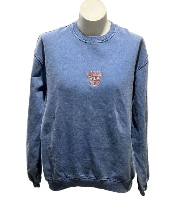 Urban Outfitters Vintage Colorado Springs Crew Neck Sweatshirt Blue S - Image 7