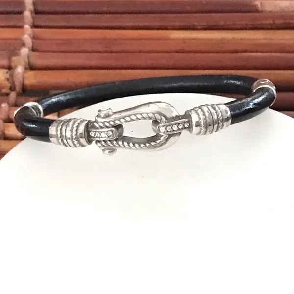 Brighton Elegant Silver and Black Bracelet Bangle - Image 3
