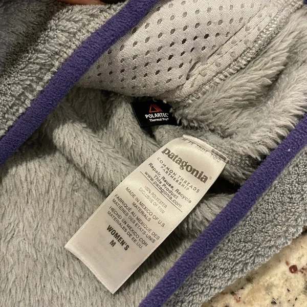 Patagonia Re-Tool Snap-T Pullover Women M Grey Purple‎ Fleece Gorpcore Polartec - Image 8