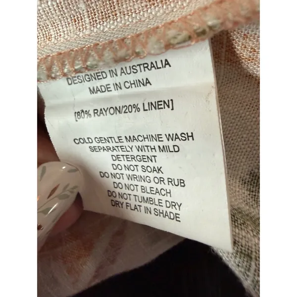 Label of Love Tropical Palm Tree Print Romper Playsuit Larg Resort Vacation Boho - Image 7