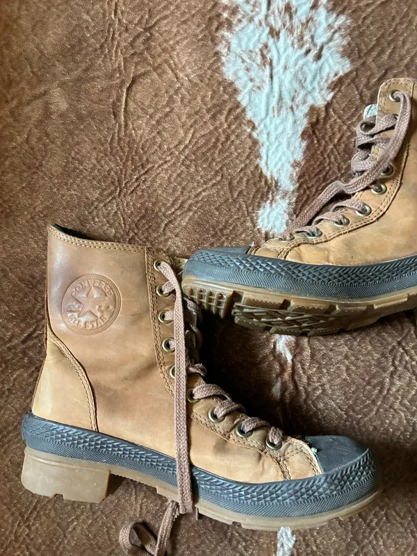Converse combat / rain boot style lace up shoes size 7.5 I bought these back in 2017 uses so I'm pretty sure they are an older style! - Image 2