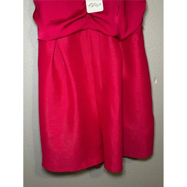 NEW Free People Skylie Saylor Pink Colorblock Going Out Romper Women’s Size 12 - Image 6