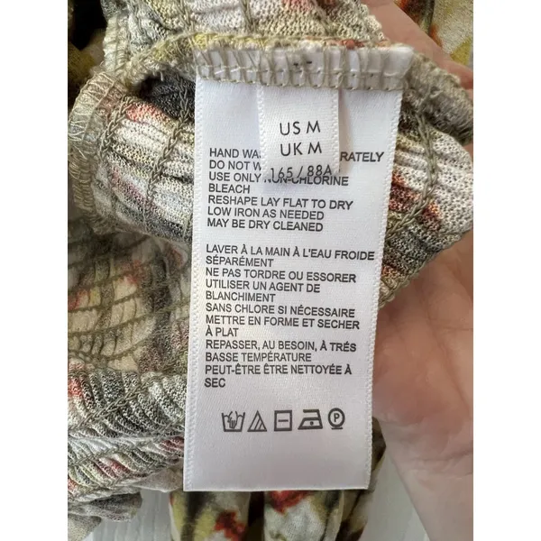 Urban Outfitters Old Soul Multi Colored Smocked Crop Top UO Size Large M‎ - Image 5