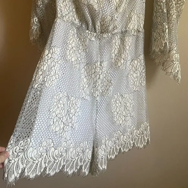 Elliatt white & black lace romper‎ - Image 7