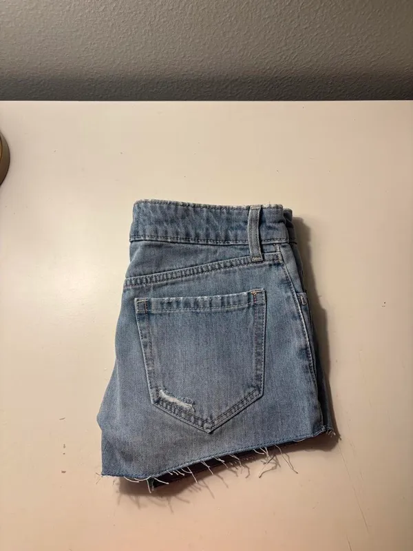 Hollister ultra low rise blue denim shorts - Image 3