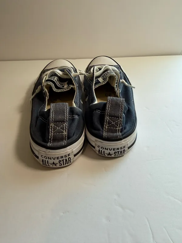 Converse Chuck Taylor All Star Low Top Canvas Lace-Up Sneakers Blue/White 7.5 - Image 3