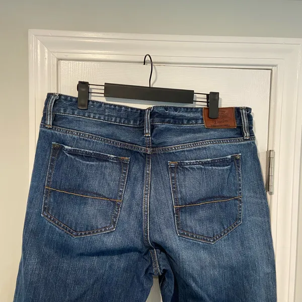 Fat Face Denim Size 18/20 Medium Wash Straight Leg Button Fly Cotton Denim Jeans - Image 6