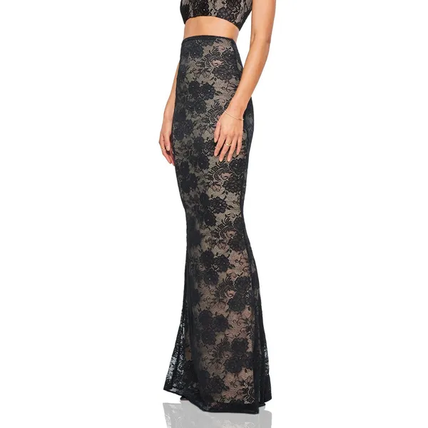 Nookie Heaven Black Lace Maxi Skirt NWT Size Small - Image 10