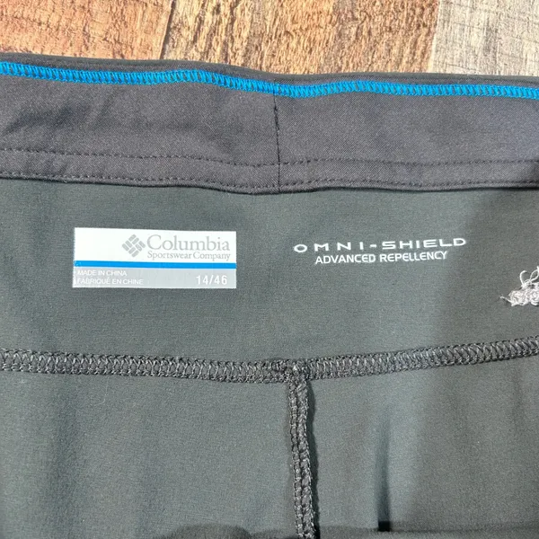 Columbia Gray Nylon Omni-Shield Hiking Pants Straight Leg Cargo Outdoor Size 14 - Image 4