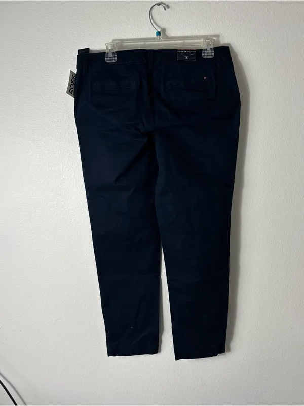 NWT Tommy Hilfiger Navy Straight Leg Chino Pants Size 10 - Image 3