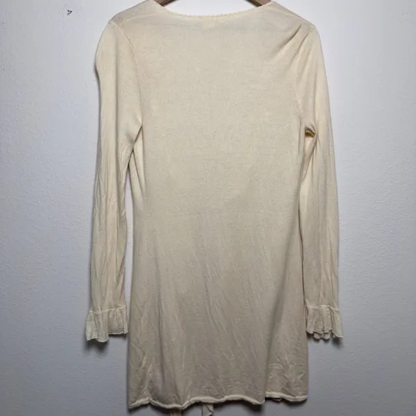 Moth Women Cashmere Angora Cotton Cardigan Top Medium Cream‎ Coquette Fairy - Image 7