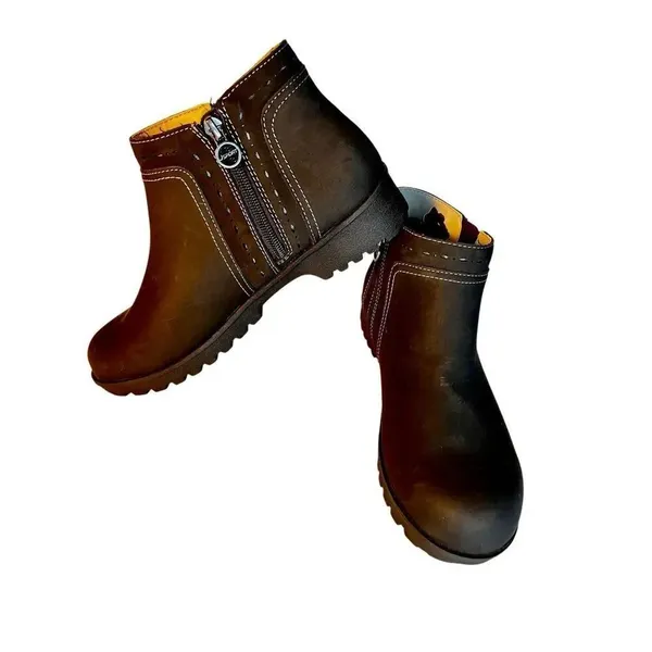 New J sport Women's Jenna Ankle Boots Black With Side Zips Size 8 READ DETAIL - Image 3