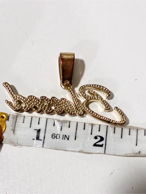 Iced Out Blessed Necklace Charm Pendant Jewelry Gold Tone - Image 2