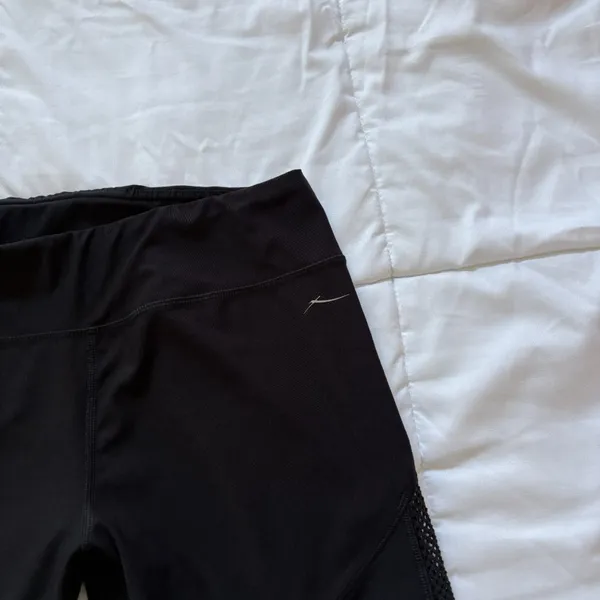 Gottex Cropped Leggings Pants Womens Size XL Black Stretch Yoga Activewear Gym‎ - Image 2