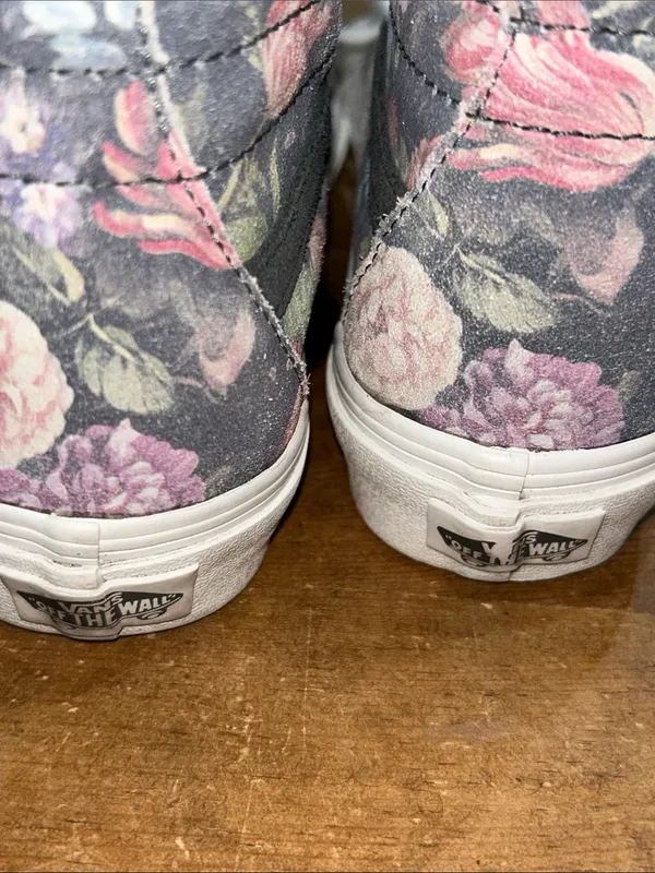 Vans Sk8-Hi Women’s Floral High Top Sneakers Black Multi Size 6 - Image 7