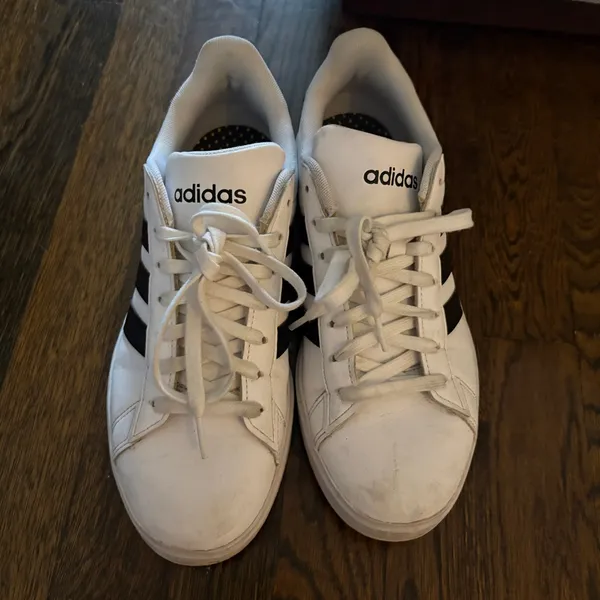 Adidas Classic White and Black Shoes - Image 2